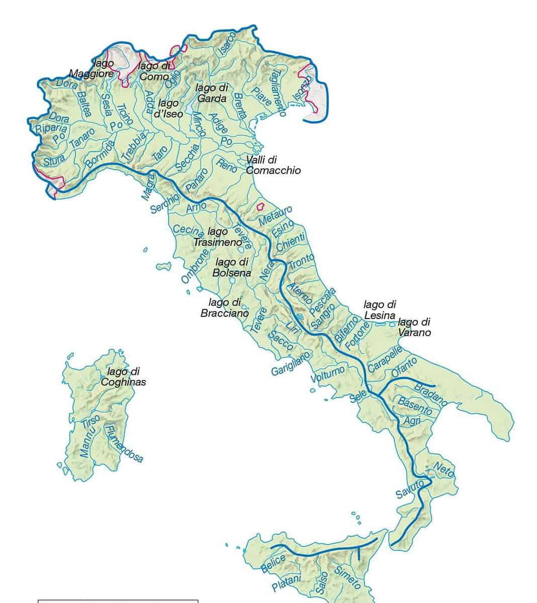 Il Fiume Sabato Calabria Italy Map